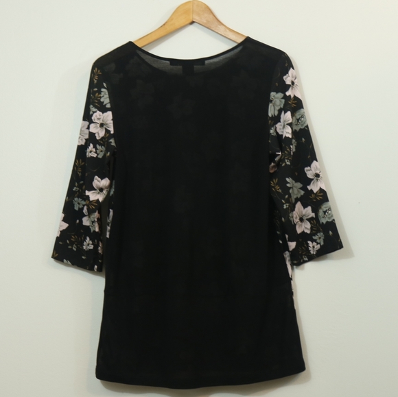 French Connection Mixed Media Floral Print Top - Picture 6 of 8